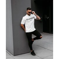 BLUZKA T-SHIRT MĘSKI OVERSIZE OLAVOGA MEN METAL ECRU