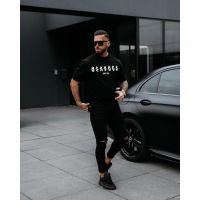 BLUZKA T-SHIRT MĘSKI OVERSIZE OLAVOGA MEN METAL BLACK