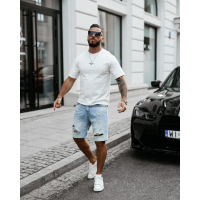 BLUZKA T-SHIRT MĘSKI OVERSIZE OLAVOGA MEN SHADOW LUXE ECRU