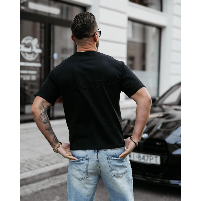 BLUZKA T-SHIRT MĘSKI OVERSIZE OLAVOGA MEN SHADOW LUXE BLACK