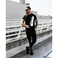 BLUZKA T-SHIRT MĘSKI OVERSIZE OLAVOGA MEN SLEEK BLACK