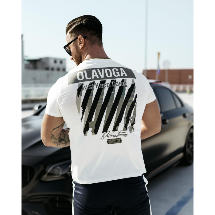 BLUZKA T-SHIRT MĘSKI OVERSIZE OLAVOGA MEN SLEEK ECRU