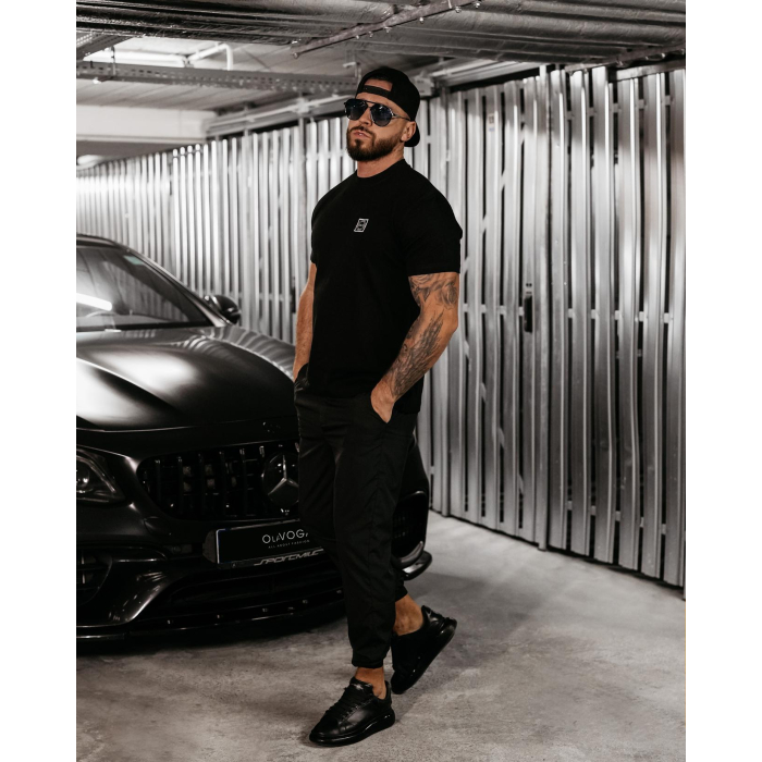 BLUZKA T-SHIRT MĘSKI OVERSIZE OLAVOGA MEN STONE BLACK