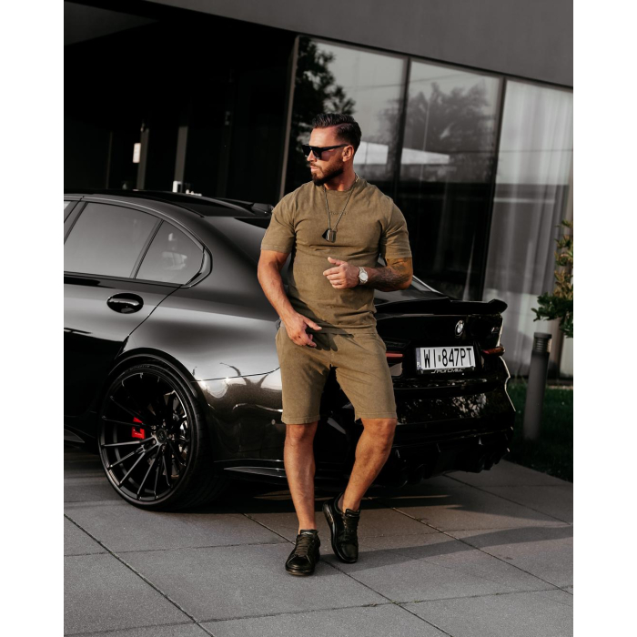 BLUZKA T-SHIRT MĘSKI OVERSIZE OLAVOGA MEN XATO KHAKI