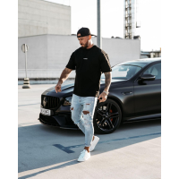 BLUZKA T-SHIRT MĘSKI OVERSIZE PRINT OLAVOGA MEN GREAK BLACK