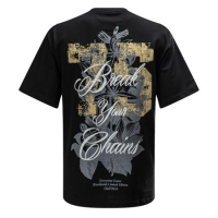 BLUZKA T-SHIRT MĘSKI OVERSIZE PRINT OLAVOGA MEN GREAK BLACK