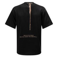 BLUZKA T-SHIRT MĘSKI OVERSIZE PRINT OLAVOGA MEN VERNICE BLACK