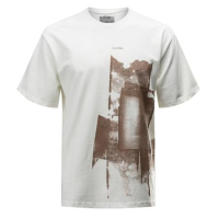 BLUZKA T-SHIRT MĘSKI OVERSIZE PRINT OLAVOGA MEN VERNICE ECRU