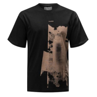 BLUZKA T-SHIRT MĘSKI OVERSIZE PRINT OLAVOGA MEN VERNICE BLACK