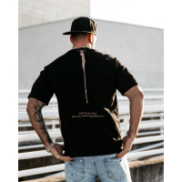 BLUZKA T-SHIRT MĘSKI OVERSIZE PRINT OLAVOGA MEN VERNICE BLACK