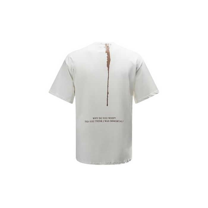 BLUZKA T-SHIRT MĘSKI OVERSIZE PRINT OLAVOGA MEN VERNICE ECRU