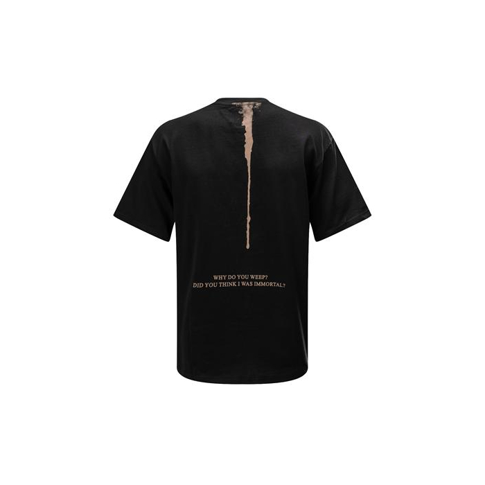 BLUZKA T-SHIRT MĘSKI OVERSIZE PRINT OLAVOGA MEN VERNICE BLACK