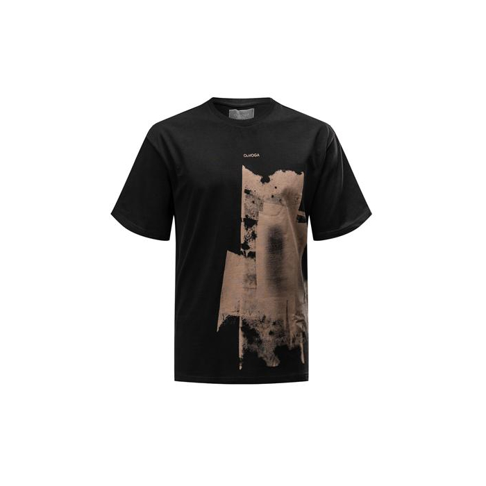 BLUZKA T-SHIRT MĘSKI OVERSIZE PRINT OLAVOGA MEN VERNICE BLACK