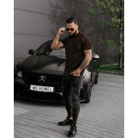 BLUZKA T-SHIRT MĘSKI POLO OLAVOGA MEN REER BROWN