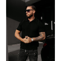 BLUZKA T-SHIRT MĘSKI POLO OLAVOGA MEN REER BLACK
