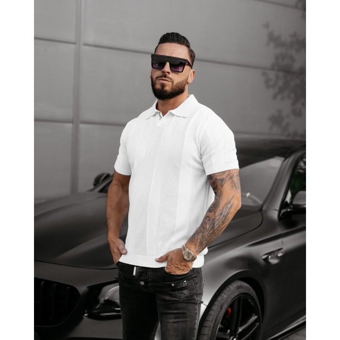 BLUZKA T-SHIRT MĘSKI POLO OLAVOGA MEN REER ECRU
