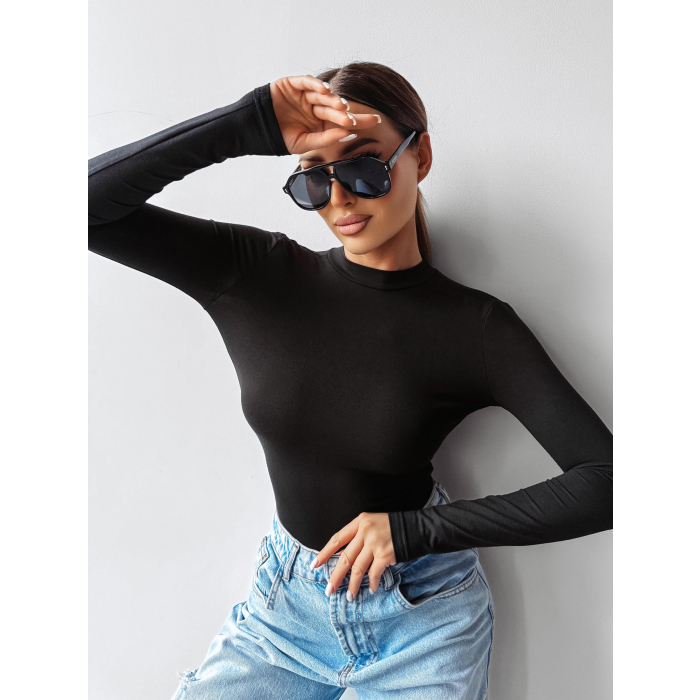 BODY DAMSKIE Z WISKOZY BEZ PLECÓW OLAVOGA PELLE BLACK