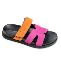 BUTY DAMSKIE KLAPKI OLAVOGA SHOES DUOTONE ORANGE-FIOLET