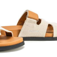 BUTY DAMSKIE KLAPKI OLAVOGA SHOES DUOTONE BEIGIE