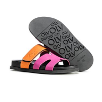 BUTY DAMSKIE KLAPKI OLAVOGA SHOES DUOTONE ORANGE-FIOLET