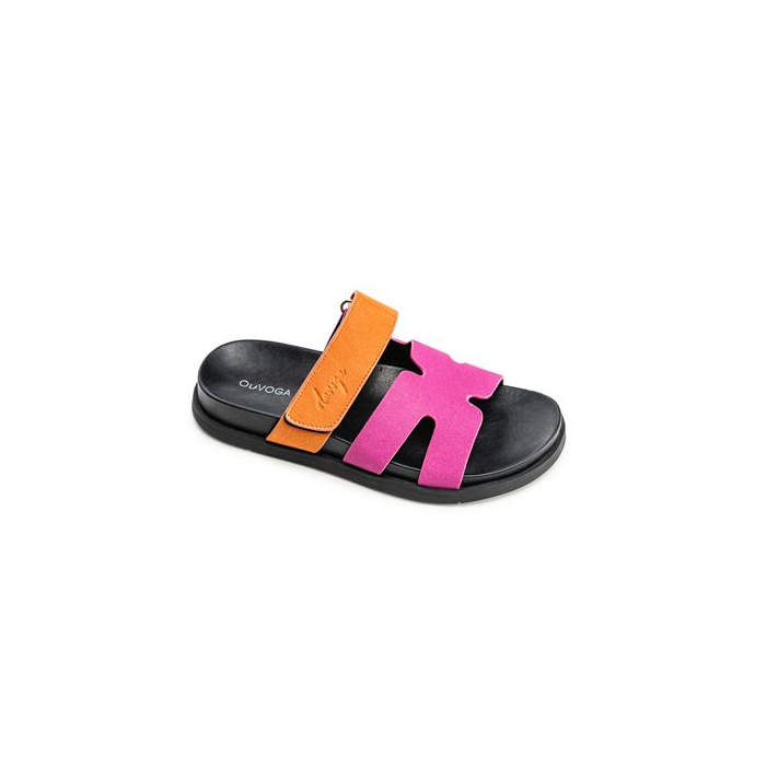 BUTY DAMSKIE KLAPKI OLAVOGA SHOES DUOTONE ORANGE-FIOLET