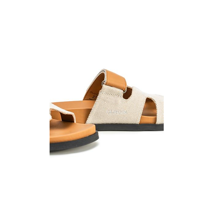 BUTY DAMSKIE KLAPKI OLAVOGA SHOES DUOTONE BEIGIE