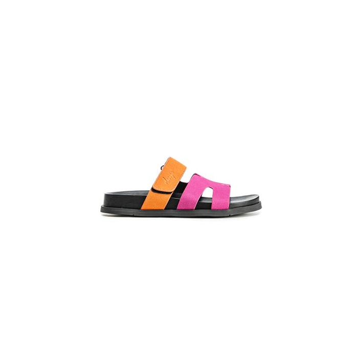 BUTY DAMSKIE KLAPKI OLAVOGA SHOES DUOTONE ORANGE-FIOLET