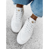 BUTY DAMSKIE SNICKERS NA GRUBEJ PLATFORMIE OLAVOGA VENETY WHITE