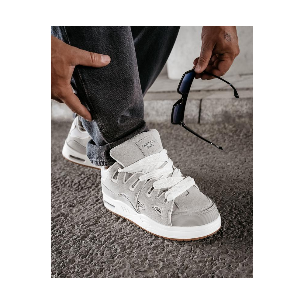 BUTY MĘSKIE SNEAKERSY NA GRUBSZEJ PODESZWIE OLAVOGA MEN SHOES AUTHENTIC GRAY
