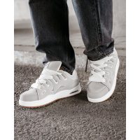 BUTY MĘSKIE SNEAKERSY NA GRUBSZEJ PODESZWIE OLAVOGA MEN SHOES AUTHENTIC GRAY
