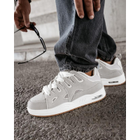 BUTY MĘSKIE SNEAKERSY NA GRUBSZEJ PODESZWIE OLAVOGA MEN SHOES AUTHENTIC GRAY