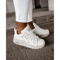 BUTY MĘSKIE SNEAKERSY NA GRUBSZEJ PODESZWIE OLAVOGA MEN SHOES AUTHENTIC WHITE