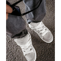 BUTY MĘSKIE SNEAKERSY NA GRUBSZEJ PODESZWIE OLAVOGA MEN SHOES AUTHENTIC GRAY