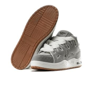 BUTY MĘSKIE SNEAKERSY NA GRUBSZEJ PODESZWIE OLAVOGA MEN SHOES AUTHENTIC GRAY
