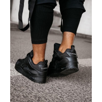 BUTY MĘSKIE SNEAKERSY NA GRUBSZEJ PODESZWIE OLAVOGA MEN SHOES AUTHENTIC BLACK