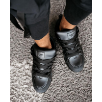 BUTY MĘSKIE SNEAKERSY NA GRUBSZEJ PODESZWIE OLAVOGA MEN SHOES AUTHENTIC BLACK