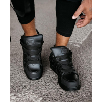 BUTY MĘSKIE SNEAKERSY NA GRUBSZEJ PODESZWIE OLAVOGA MEN SHOES AUTHENTIC BLACK
