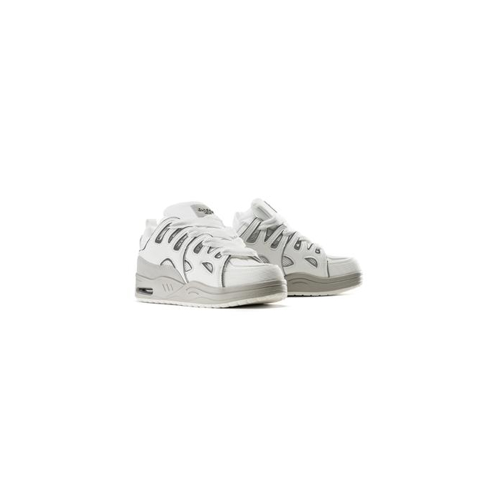 BUTY MĘSKIE SNEAKERSY NA GRUBSZEJ PODESZWIE OLAVOGA MEN SHOES AUTHENTIC WHITE