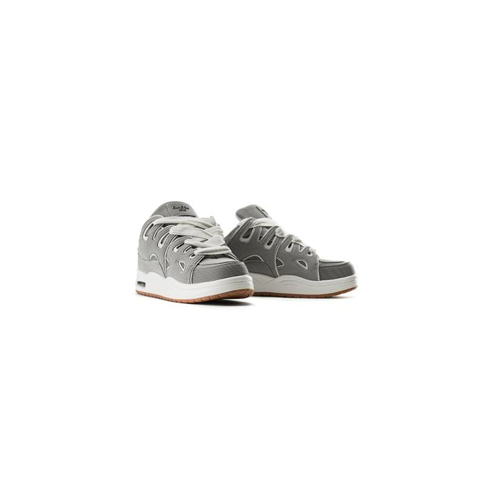 BUTY MĘSKIE SNEAKERSY NA GRUBSZEJ PODESZWIE OLAVOGA MEN SHOES AUTHENTIC GRAY