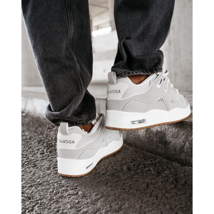 BUTY MĘSKIE SNEAKERSY NA GRUBSZEJ PODESZWIE OLAVOGA MEN SHOES AUTHENTIC GRAY