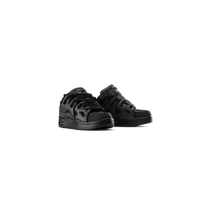 BUTY MĘSKIE SNEAKERSY NA GRUBSZEJ PODESZWIE OLAVOGA MEN SHOES AUTHENTIC BLACK