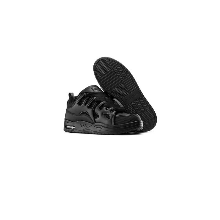 BUTY MĘSKIE SNEAKERSY NA GRUBSZEJ PODESZWIE OLAVOGA MEN SHOES AUTHENTIC BLACK