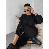 KOMPLET DRES BAWEŁNIANY DAMSKI OLAVOGA TIPSY BLACK