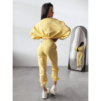 KOMPLET DRES BAWEŁNIANY DAMSKI OLAVOGA TIPSY YELLOW