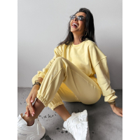 KOMPLET DRES BAWEŁNIANY DAMSKI OLAVOGA TIPSY YELLOW