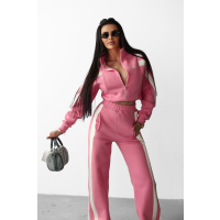 KOMPLET DRES DAMSKI BAWEŁNIANY HAFT OLAVOGA DABI PINK