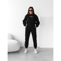 KOMPLET DRES DAMSKI BAWEŁNIANY HAFT OLAVOGA SCRITTO BLACK
