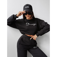 KOMPLET DRES DAMSKI BAWEŁNIANY HAFT OLAVOGA SETELA BLACK