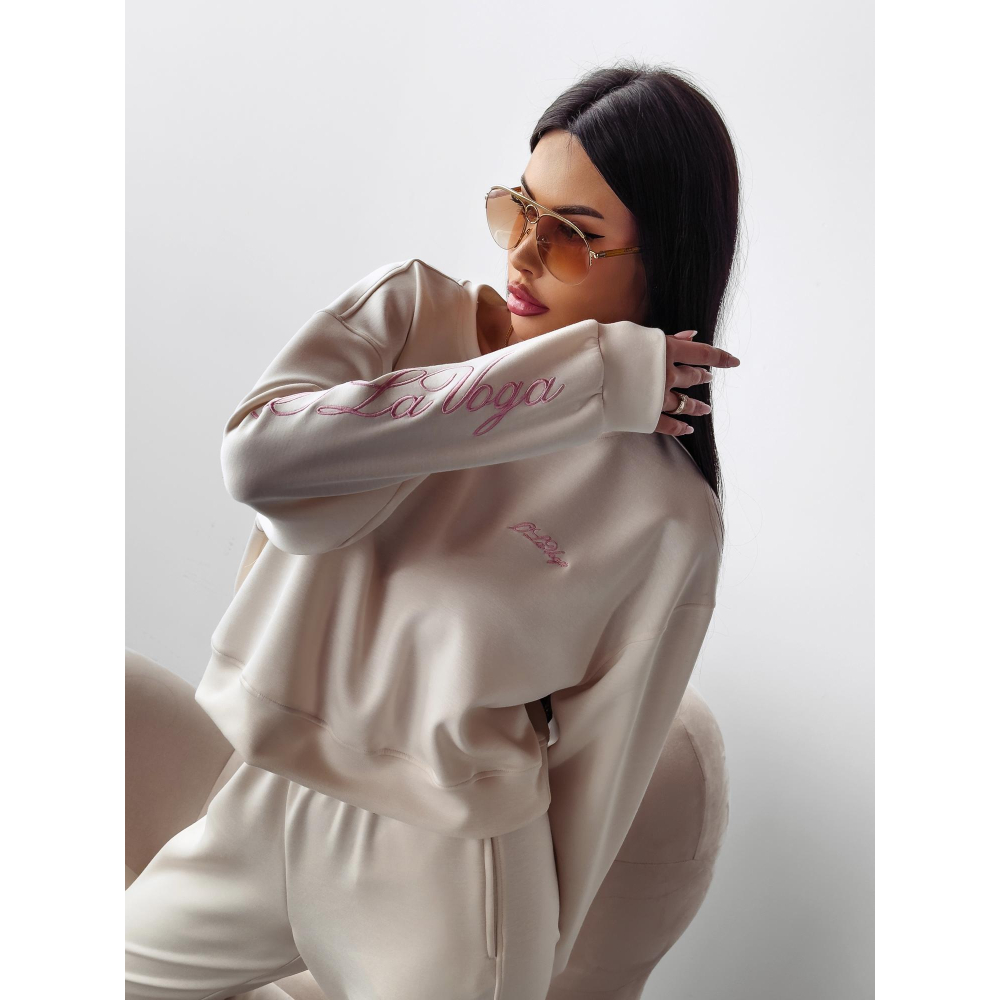 KOMPLET DRES DAMSKI HAFT OLAVOGA BRANCH CREAM
