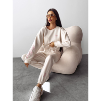 KOMPLET DRES DAMSKI HAFT OLAVOGA BRANCH CREAM